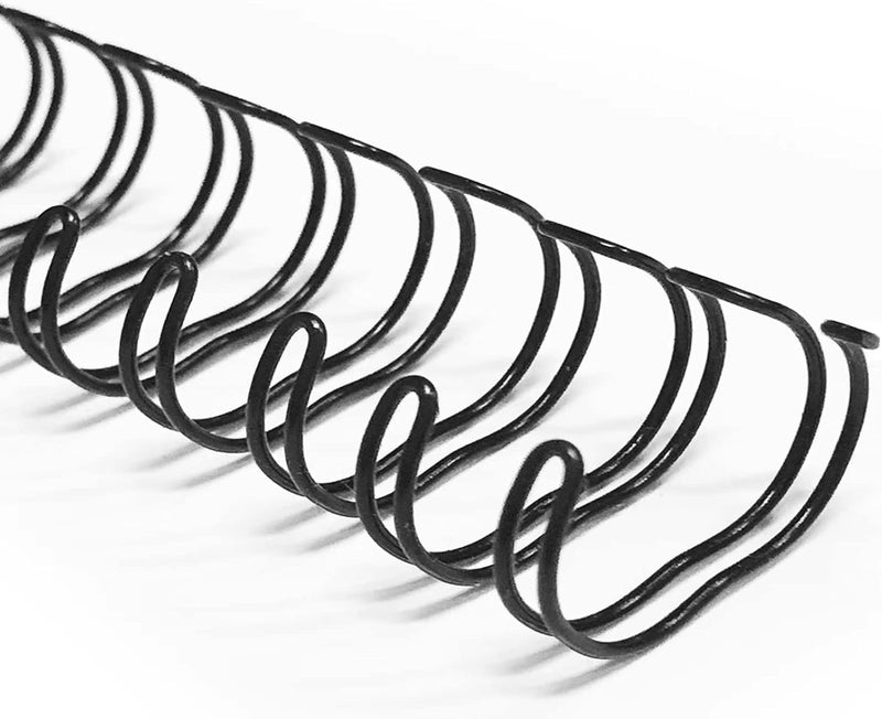 TOTiyea 50 Pack Double Loop Wire Binding Spines,1 Inch Diameter,2:1 Pitch,21-Loop, Black, 220 Sheets Capacity, Letter Size - Image 1